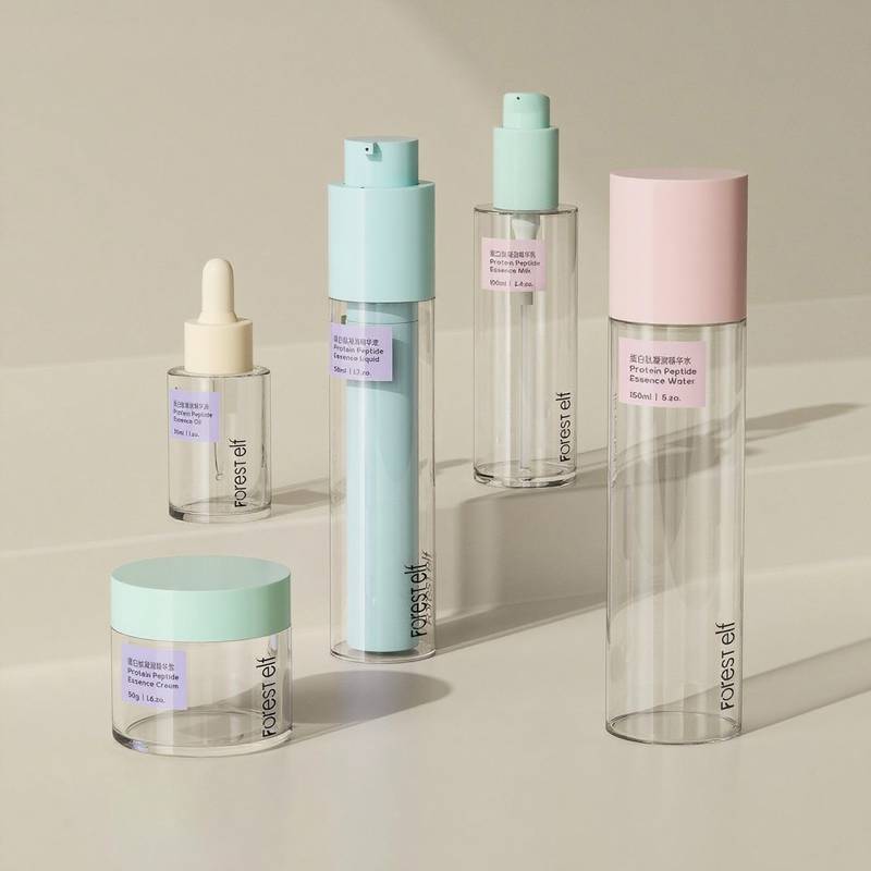 Transparent hydrosol bottles, PET plastic toner bottles, 120-150ml essence subpackaging bottles, portable for travel